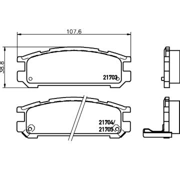 Sada brzdových destiček, kotoučová brzda HELLA PAGID 8DB 355 016-491