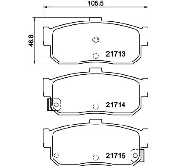 Sada brzdových destiček, kotoučová brzda HELLA PAGID 8DB 355 016-561