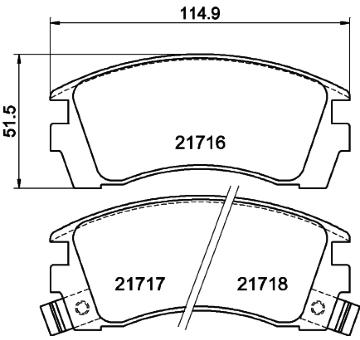 Sada brzdových destiček, kotoučová brzda HELLA PAGID 8DB 355 016-551