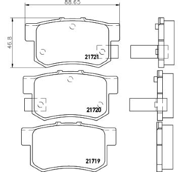 Sada brzdových destiček, kotoučová brzda HELLA PAGID 8DB 355 016-451