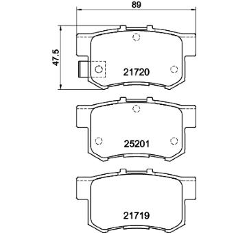 Sada brzdových destiček, kotoučová brzda HELLA PAGID 8DB 355 015-611