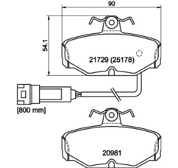 Sada brzdových destiček, kotoučová brzda HELLA PAGID 8DB 355 017-631