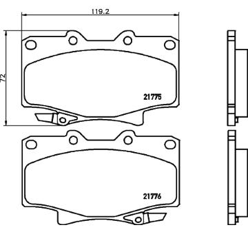 Sada brzdových destiček, kotoučová brzda HELLA PAGID 8DB 355 016-871