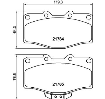 Sada brzdových destiček, kotoučová brzda HELLA PAGID 8DB 355 009-471