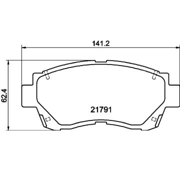 Sada brzdových destiček, kotoučová brzda HELLA PAGID 8DB 355 016-771