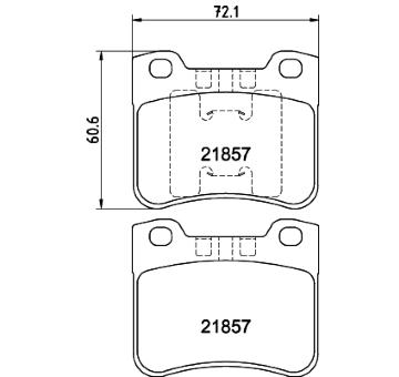 Sada brzdových destiček, kotoučová brzda HELLA PAGID 8DB 355 008-301