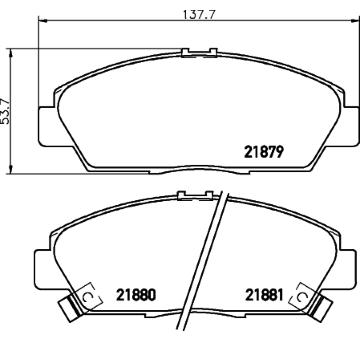 Sada brzdových destiček, kotoučová brzda HELLA PAGID 8DB 355 016-631