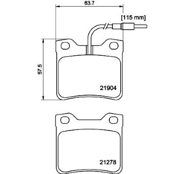 Sada brzdových destiček, kotoučová brzda HELLA PAGID 8DB 355 008-171