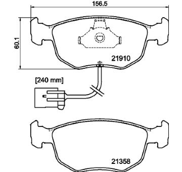 Sada brzdových destiček, kotoučová brzda HELLA PAGID 8DB 355 007-991