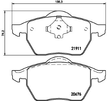 Sada brzdových destiček, kotoučová brzda HELLA PAGID 8DB 355 008-021
