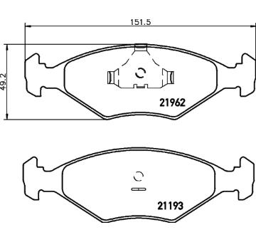 Sada brzdových destiček, kotoučová brzda HELLA PAGID 8DB 355 011-031