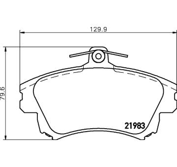 Sada brzdových destiček, kotoučová brzda HELLA PAGID 8DB 355 006-711