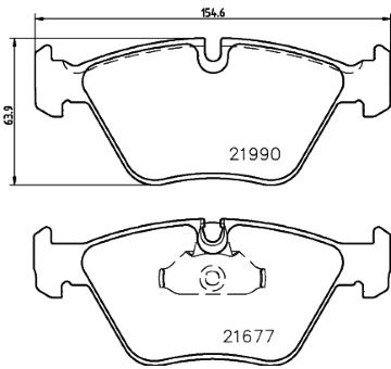 Sada brzdových destiček, kotoučová brzda HELLA PAGID 8DB 355 010-711