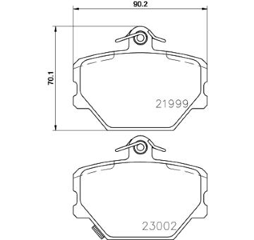 Sada brzdových destiček, kotoučová brzda HELLA PAGID 8DB 355 008-721