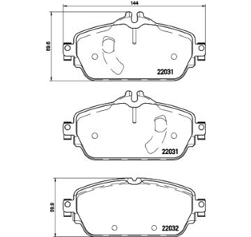 Sada brzdových destiček, kotoučová brzda HELLA PAGID 8DB 355 021-541