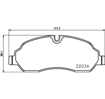 Sada brzdových destiček, kotoučová brzda HELLA PAGID 8DB 355 021-571