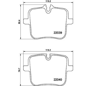 Sada brzdových destiček, kotoučová brzda HELLA PAGID 8DB 355 037-991