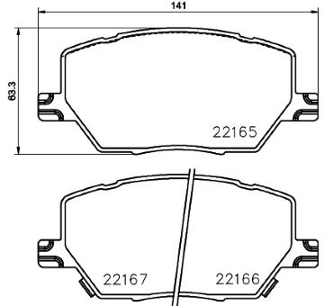 Sada brzdových destiček, kotoučová brzda HELLA PAGID 8DB 355 024-711