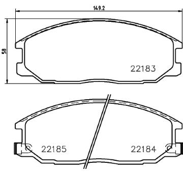 Sada brzdových destiček, kotoučová brzda HELLA PAGID 8DB 355 023-281