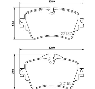 Sada brzdových destiček, kotoučová brzda HELLA PAGID 8DB 355 023-091