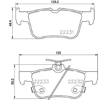 Sada brzdových destiček, kotoučová brzda HELLA PAGID 8DB 355 023-301