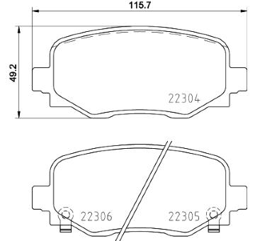 Sada brzdových destiček, kotoučová brzda HELLA PAGID 8DB 355 025-481