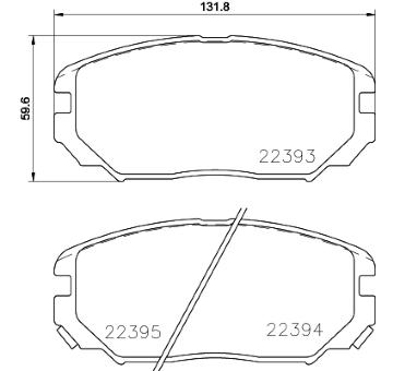 Sada brzdových destiček, kotoučová brzda HELLA PAGID 8DB 355 024-891