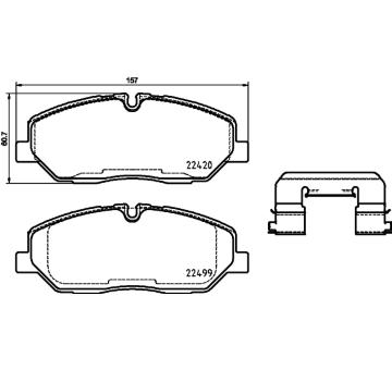 Sada brzdových destiček, kotoučová brzda HELLA PAGID 8DB 355 025-231