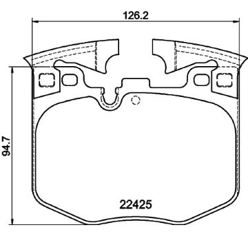 Sada brzdových destiček, kotoučová brzda HELLA PAGID 8DB 355 025-951