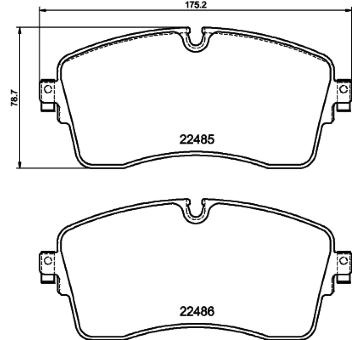 Sada brzdových destiček, kotoučová brzda HELLA PAGID 8DB 355 039-281