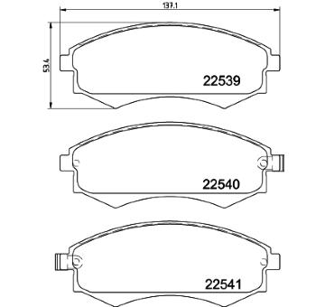 Sada brzdových destiček, kotoučová brzda HELLA PAGID 8DB 355 032-081