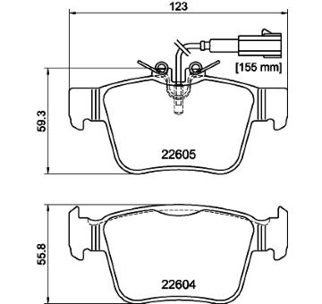 Sada brzdových destiček, kotoučová brzda HELLA PAGID 8DB 355 025-881