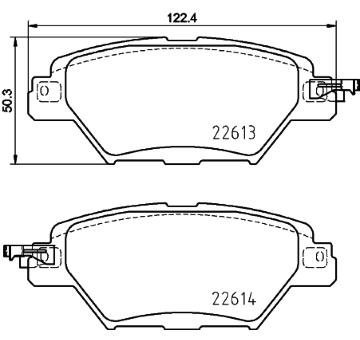 Sada brzdových destiček, kotoučová brzda HELLA PAGID 8DB 355 036-521