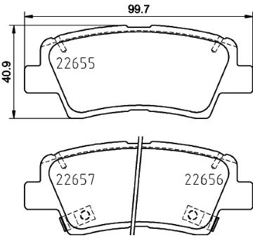 Sada brzdových destiček, kotoučová brzda HELLA PAGID 8DB 355 031-681
