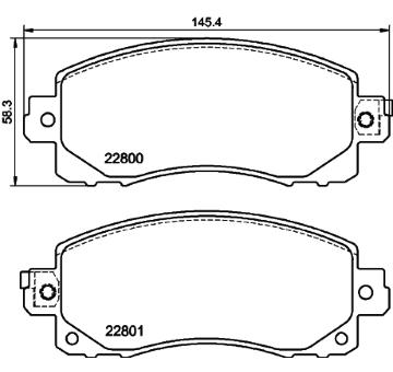 Sada brzdových destiček, kotoučová brzda HELLA PAGID 8DB 355 039-161