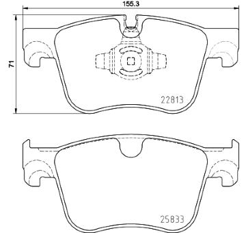 Sada brzdových destiček, kotoučová brzda HELLA PAGID 8DB 355 036-491