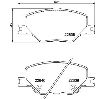 Sada brzdových destiček, kotoučová brzda HELLA PAGID 8DB 355 039-061