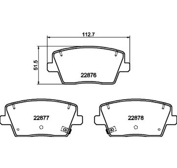 Sada brzdových destiček, kotoučová brzda HELLA PAGID 8DB 355 039-431