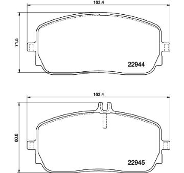 Sada brzdových destiček, kotoučová brzda HELLA PAGID 8DB 355 039-011