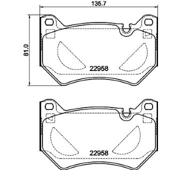 Sada brzdových destiček, kotoučová brzda HELLA PAGID 8DB 355 039-511