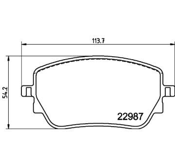 Sada brzdových destiček, kotoučová brzda HELLA PAGID 8DB 355 039-231