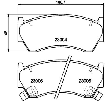 Sada brzdových destiček, kotoučová brzda HELLA PAGID 8DB 355 016-661