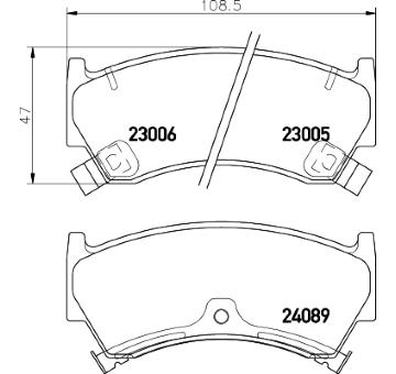 Sada brzdových destiček, kotoučová brzda HELLA PAGID 8DB 355 009-821