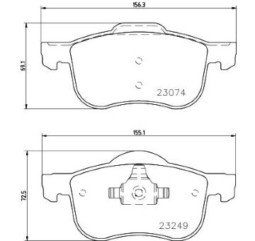 Sada brzdových destiček, kotoučová brzda HELLA PAGID 8DB 355 006-851