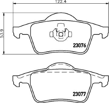 Sada brzdových destiček, kotoučová brzda HELLA PAGID 8DB 355 008-871