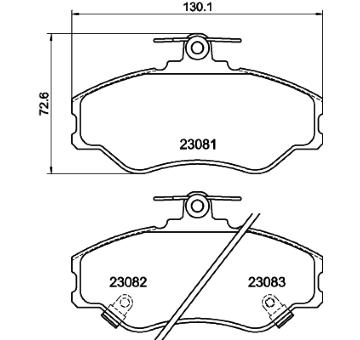 Sada brzdových destiček, kotoučová brzda HELLA PAGID 8DB 355 016-641