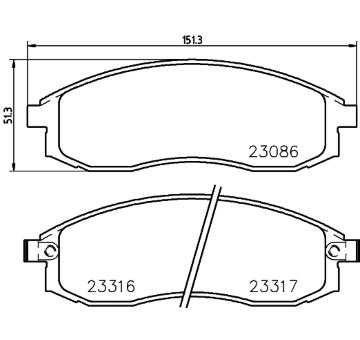 Sada brzdových destiček, kotoučová brzda HELLA PAGID 8DB 355 006-731