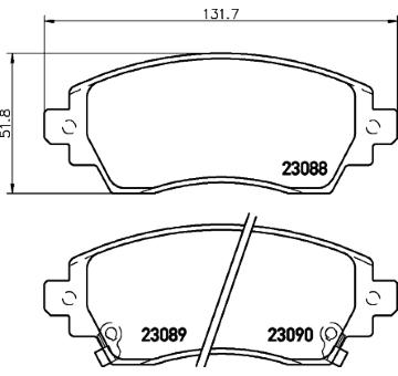Sada brzdových destiček, kotoučová brzda HELLA PAGID 8DB 355 017-101