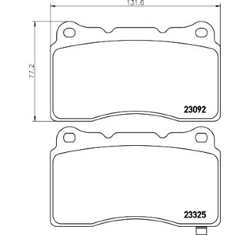 Sada brzdových destiček, kotoučová brzda HELLA PAGID 8DB 355 006-601