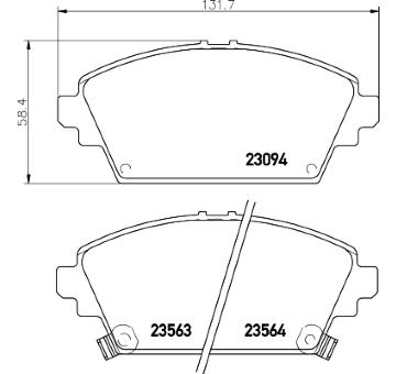 Sada brzdových destiček, kotoučová brzda HELLA PAGID 8DB 355 017-171